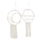 Gold Metal Contemporary Hanging Wall Mirrors Set